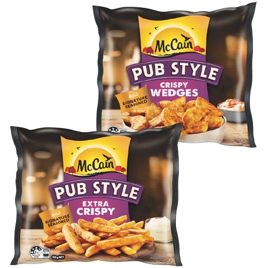 McCain Pub Style Chips or Wedges 750g – From the Freezer