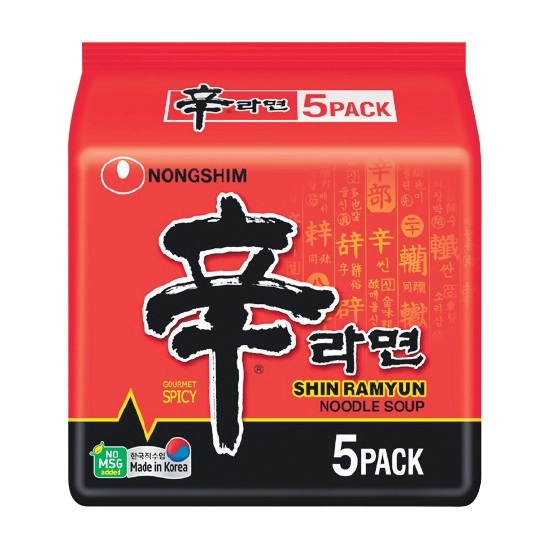 Nongshim Noodles 460-600g Pk 4/5