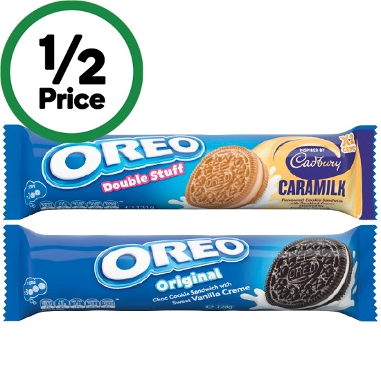 Oreo or Oreo Double Stuff Biscuits 128-131g