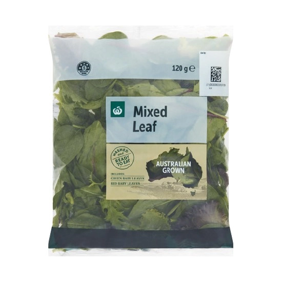 Woolworths Australian Leafy Mix Salad 120g Pack