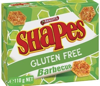 Arnott's Gluten Free Barbecue Shapes 110g