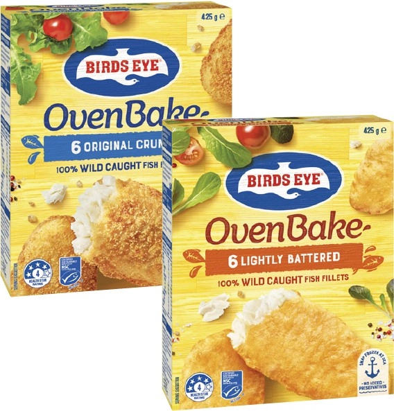 Birds Eye Oven Bake Fish Fillets 425g