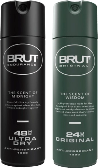 Brut 48hr Endurance or Original Antiperspirant Aerosol Deodorant 130g