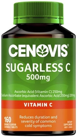 Cenovis Sugarless C 500mg Tablets 160 Pack^