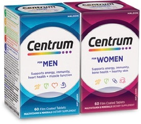 Centrum For Men or Women Multivitamin Tablets 60 Pack