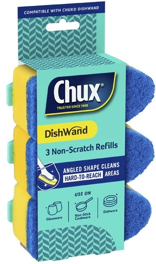 Chux Dishwand Non-Scratch Refills 3 Pack