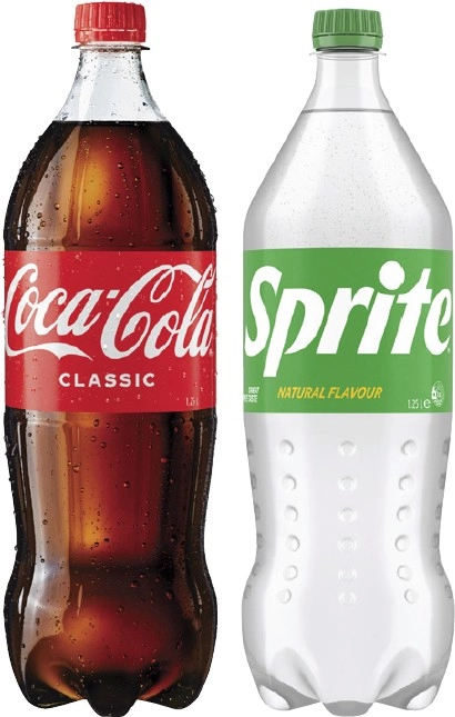 Coca-Cola, Fanta or Sprite Soft Drink 1.25 Litre