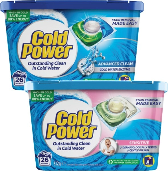 Cold Power Laundry Capsules 26 Pack