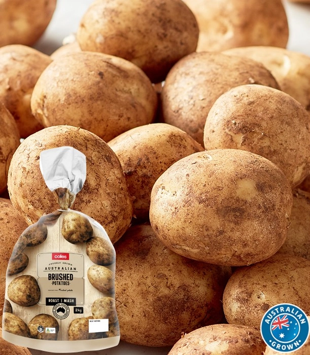 Coles Australian Brushed Potatoes 2kg Bag