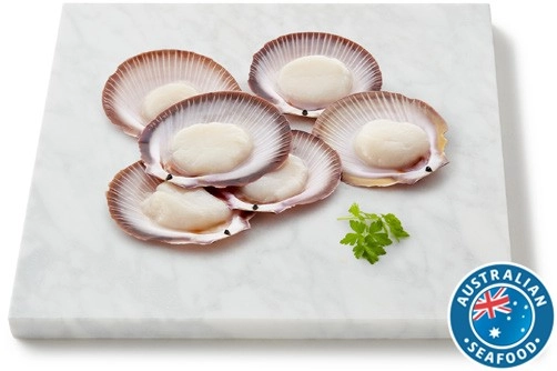 Coles Australian Thawed Half Shell Scallops