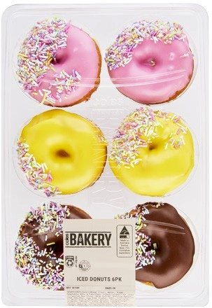 Coles Bakery Iced Donuts 6 Pack