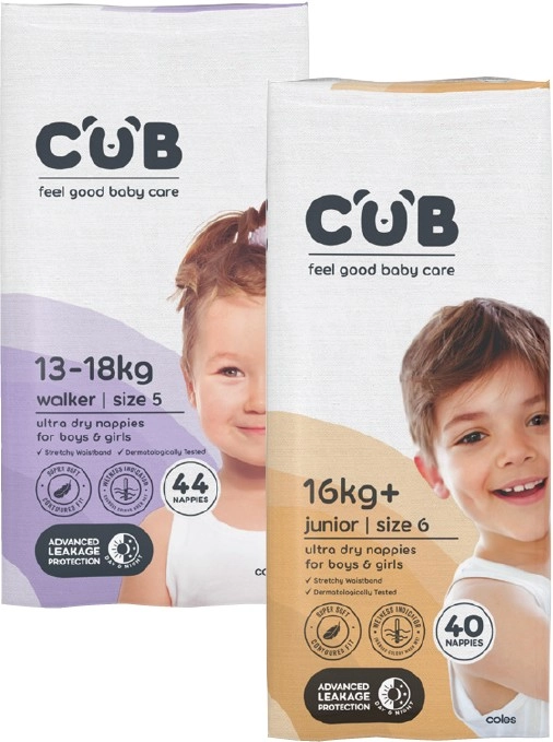 CUB Nappies 40 Pack-56 Pack