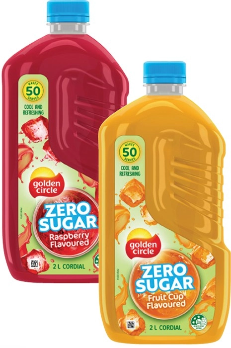 Golden Circle Zero Cordial 2 Litre