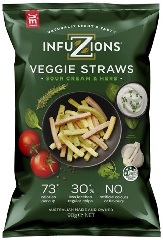 Infuzions Veggie Straws 90g