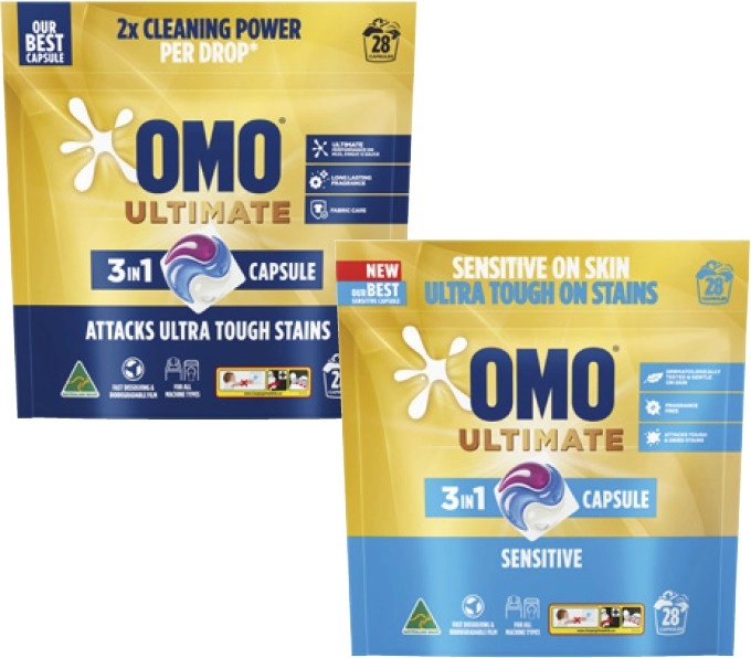 Omo Ultimate Laundry Capsules 28 Pack