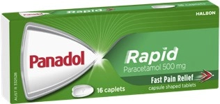 Panadol Paracetamol Rapid Caplets 16 Pack