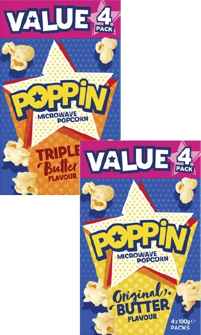 Poppin Microwave Popcorn 400g