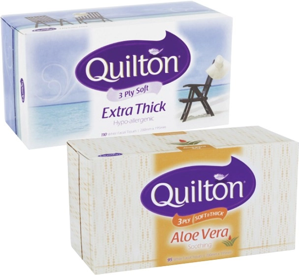 Quilton 3-Ply Facial Tissues 95 Pack-110 Pack