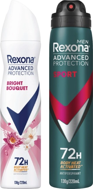 Rexona 72Hr Antiperspirant Aerosol Deodorant 220mL