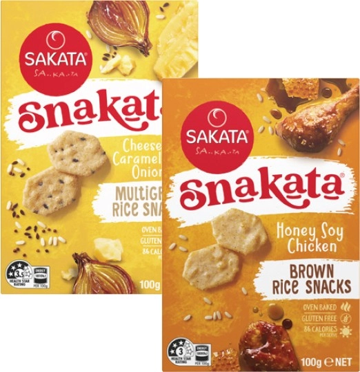 Snakata Snack Rice Crackers 65g-100g