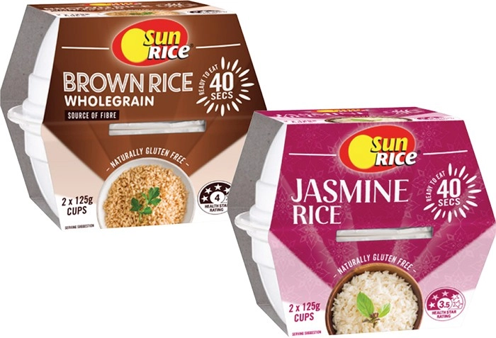 Sunrice Microwaveable Rice Cup or Pouch 240g-250g