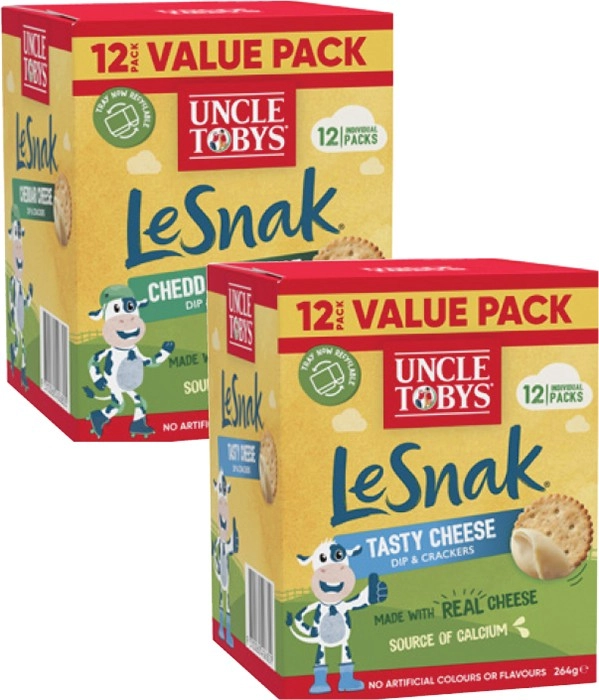 Uncle Tobys Le Snak Value Pack 264g