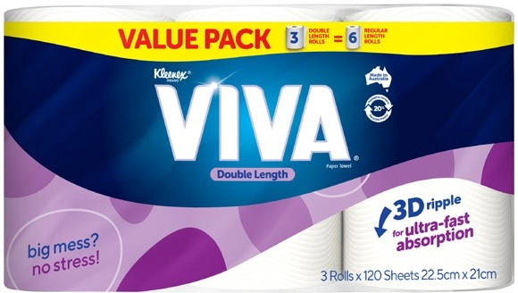 Viva Double Length Paper Towel 3 Pack