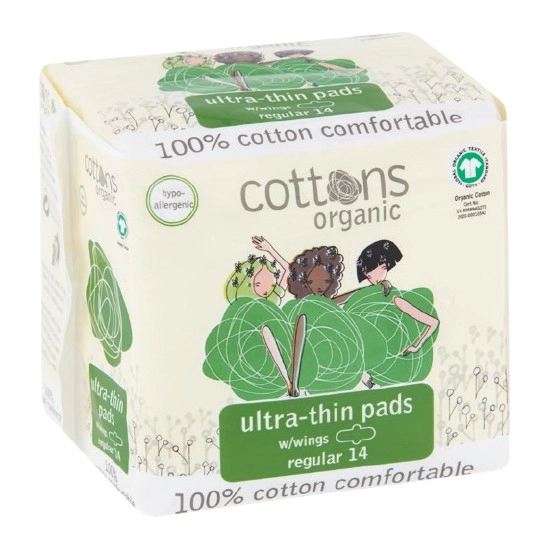 Cottons Organic Ultra Thin Pads Pk 12-14