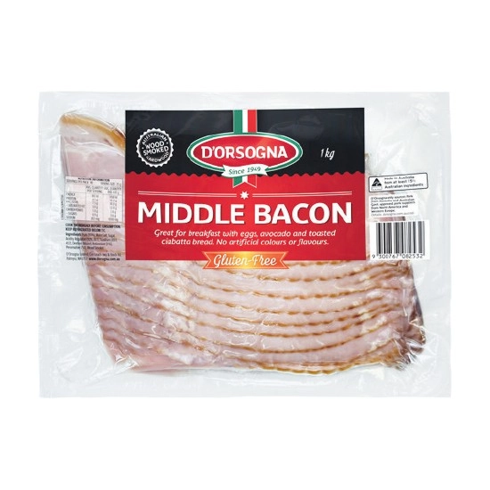 D’Orsogna Middle Bacon 1 kg – From the Fridge