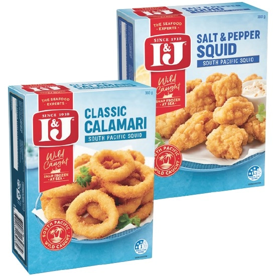 I&J Seafood Snacking Varieties 250-360g – From the Freezer