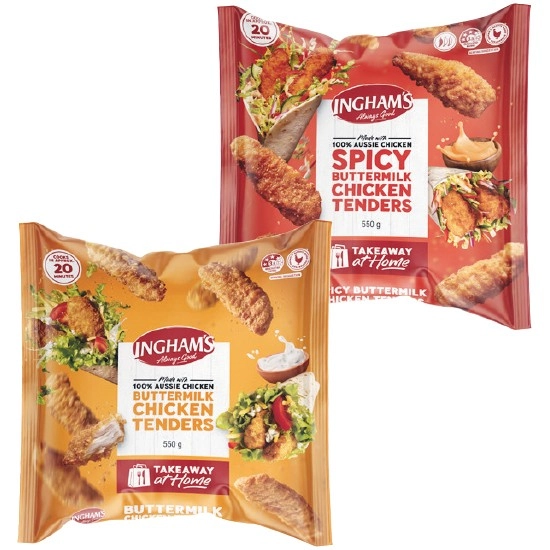 Ingham’s Original or Spicy Buttermilk Chicken Tenders 550g – From the Freezer