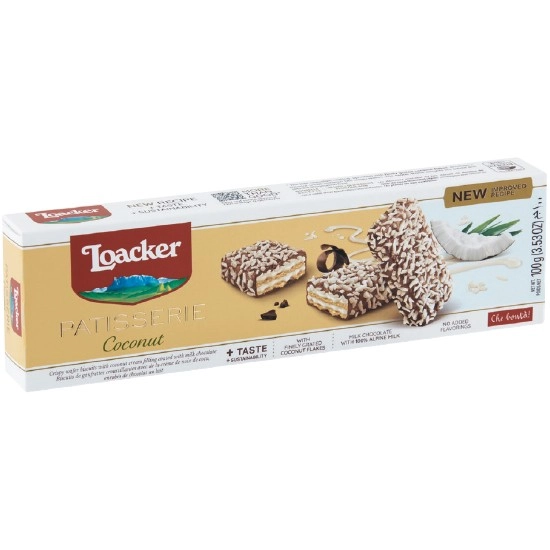 Loacker White Chocolate & Coconut Wafers 100g