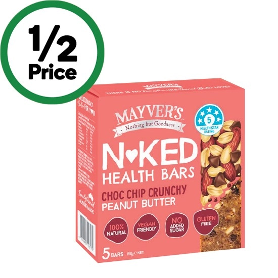 Mayver’s Health Bars 150g Pk 5