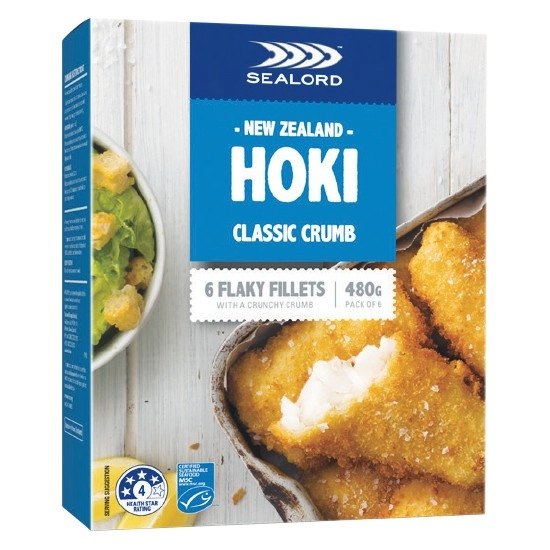 Sealord Hoki Fish 450-480g or Sealord Hoki Burger 460g – From the Freezer