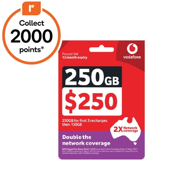 Vodafone $250 Starter Pack†