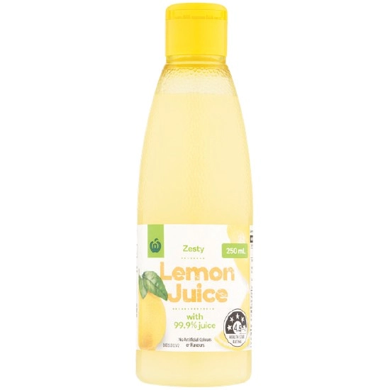 Woolworths Lemon Juice Bottle 250ml