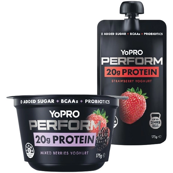 YoPRO Perform High Protein Yoghurt Pot or Pouch 175g – From the Fridge