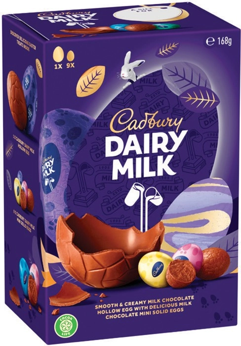 Cadbury Chocolate Hollow Egg Gift Box 153‑172g Selected Varieties*