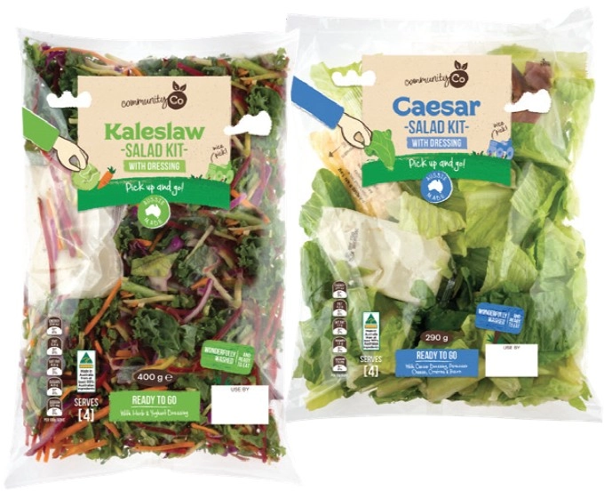 Community Co Kaleslaw Salad Kit 400g or Caesar Salad Kit 290g