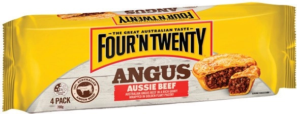 Four'N Twenty Angus Beef or Plant Based Pies 4 Pack Selected Varieties