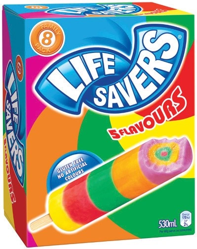 Life Savers Ice Block 8 Pack