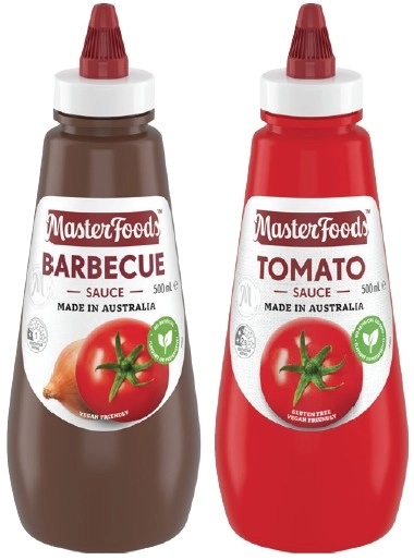 MasterFoods Tomato or Barbecue Squeezy Sauce 475‑500mL Selected Varieties