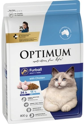 Optimum Dry Cat Food 800g Selected Varieties