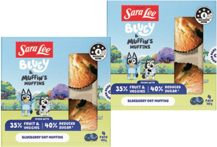 Sara Lee Bluey Muffins 4 Pack Selected Varieties