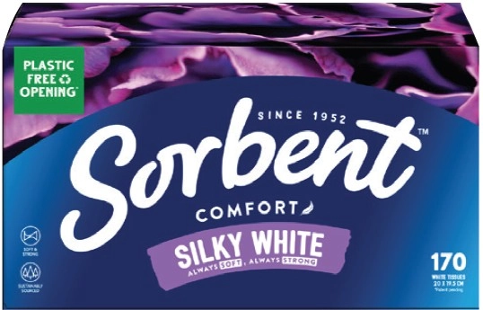 Sorbent Facial Tissue 170 Pack Selected Varieties