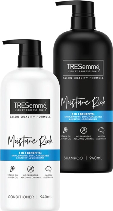 TRESemmé Shampoo or Conditioner 940mL Selected Varieties