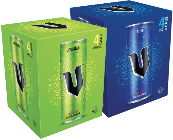 V Energy Drink 4x250mL Selected Varieties