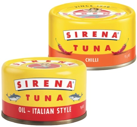 Sirena Tuna 95g Selected Varieties