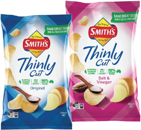 Smith’s Thinly Cut Chips 175g Selected Varieties