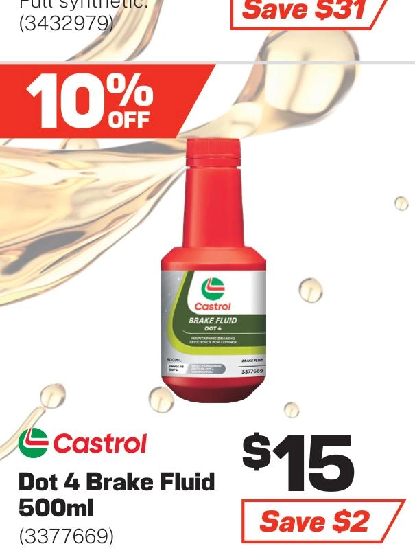 Castrol DOT 4 Brake Fluid 500ml - 3377669